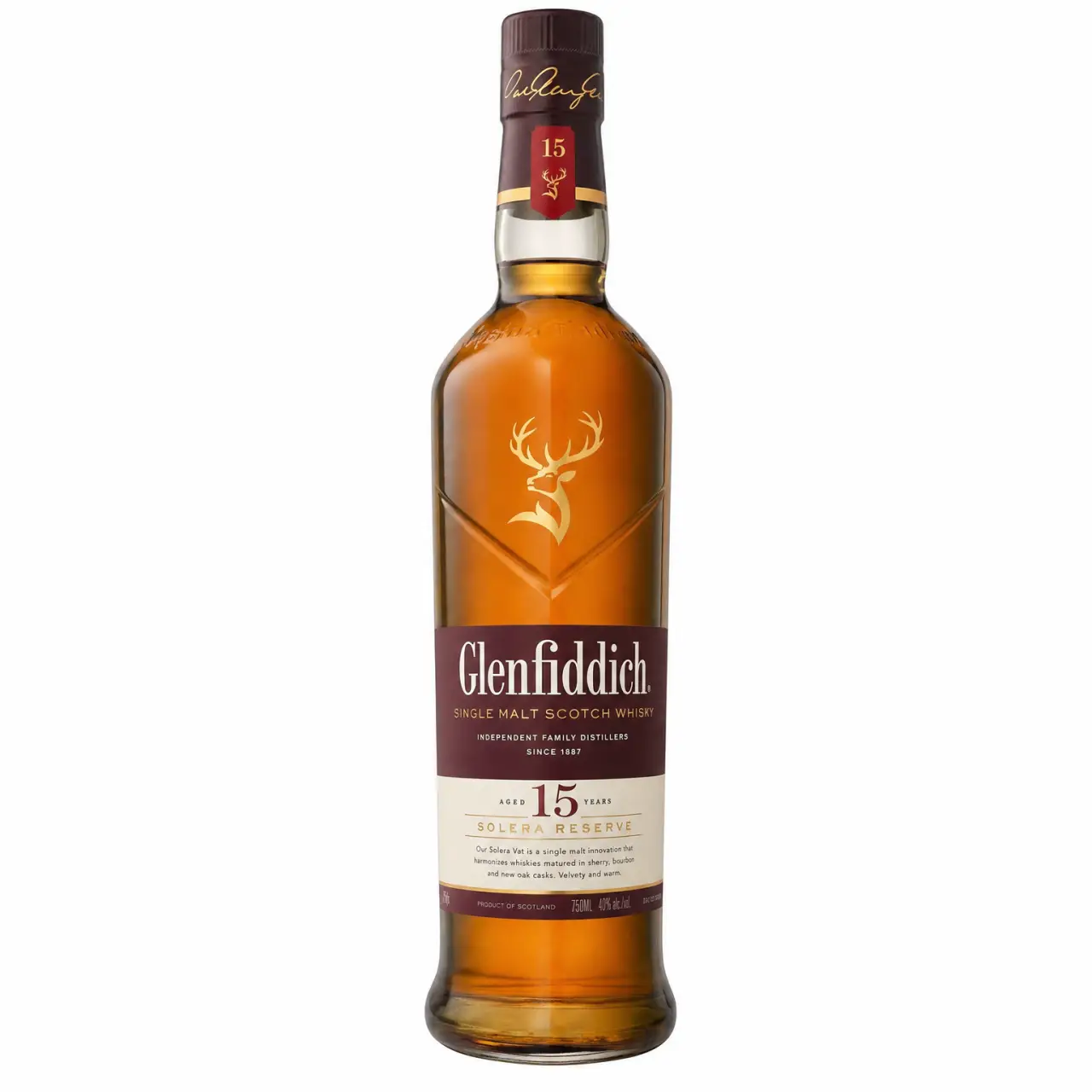 Glenfiddich 15 Year Old Solera Reserve Single Malt Scotch Whisky 750ml