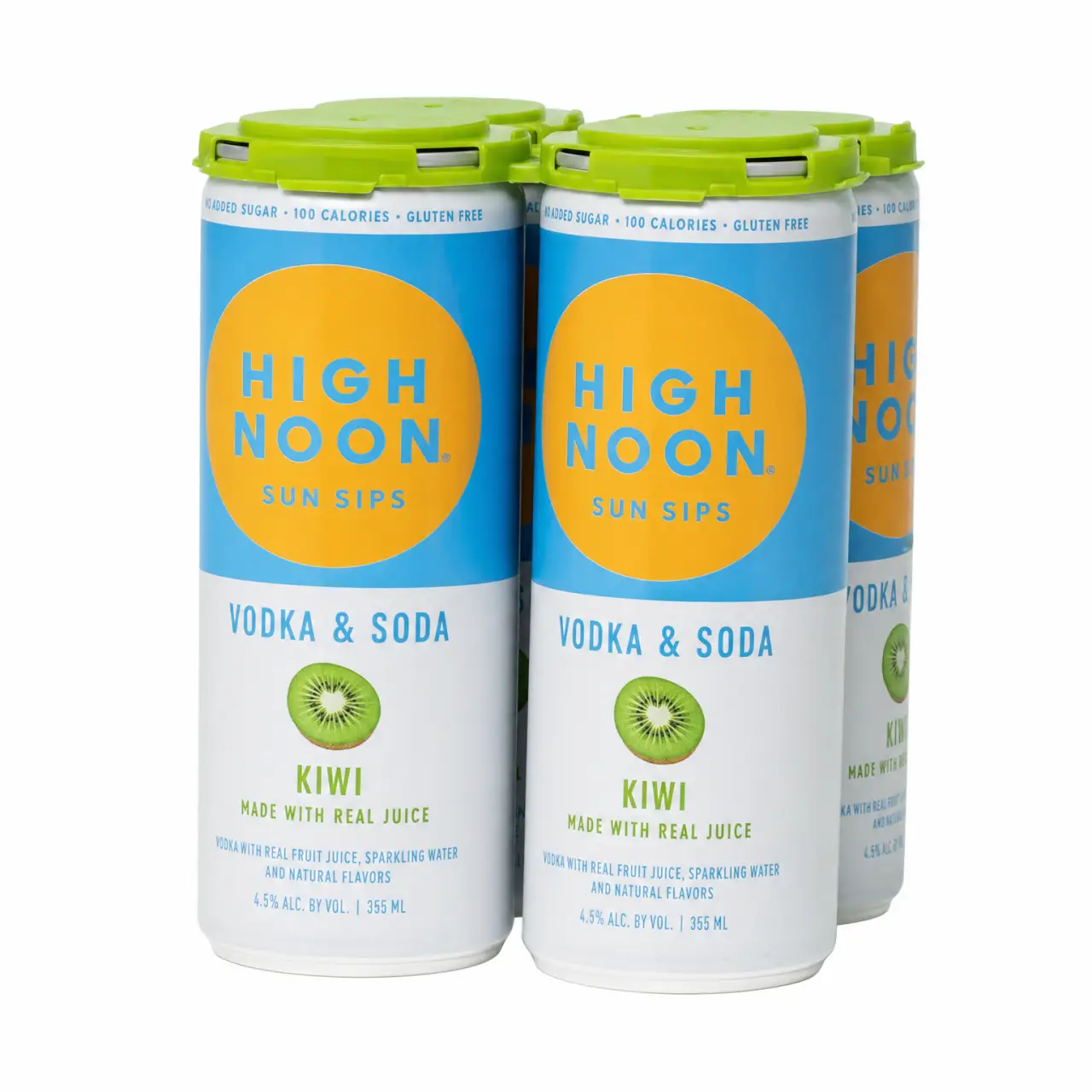 High Noon Kiwi Vodka & Soda 4Pk 355ml Cans