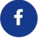 blue circle with a white facebook logo in the middle