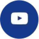 blue circle with a white youtube play button in the center
