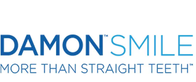Damon Smile logo with the tagline More Than Straight Teeth in blue text on a white background.