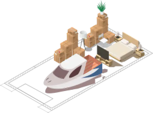 10' by 30' storage unit illustration