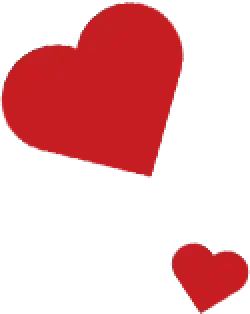 Two red hearts