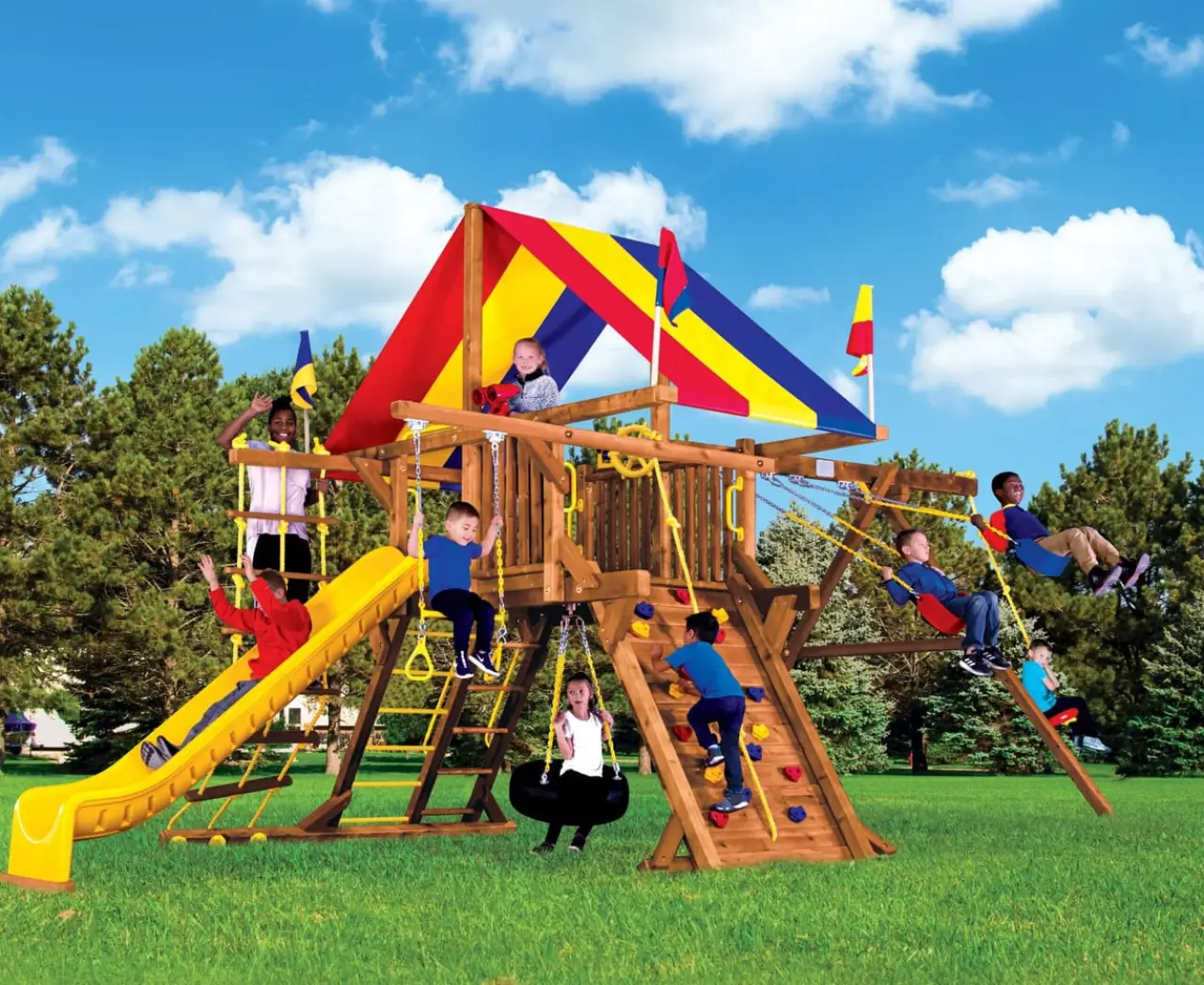 Sunshine Castle Pkg II Feature Model Rainbow Play Systems thumbnail