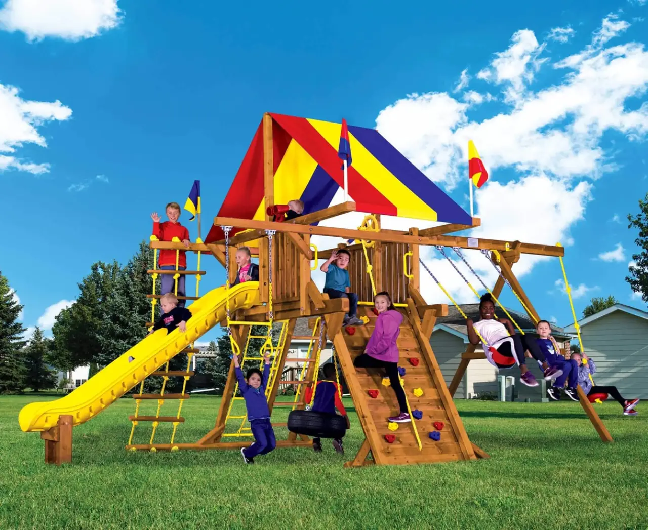 Rainbow Castle Pkg II Feature Model Rainbow Play Systems thumbnail