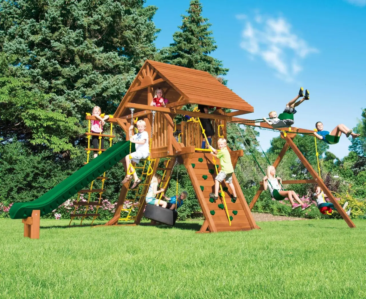 Rainbow Castle Pkg II Loaded Rainbow Play Systems thumbnail