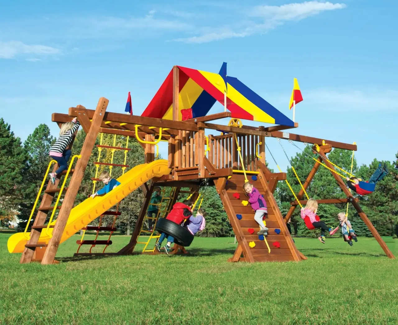 Rainbow Castle Pkg III Rainbow Play Systems thumbnail