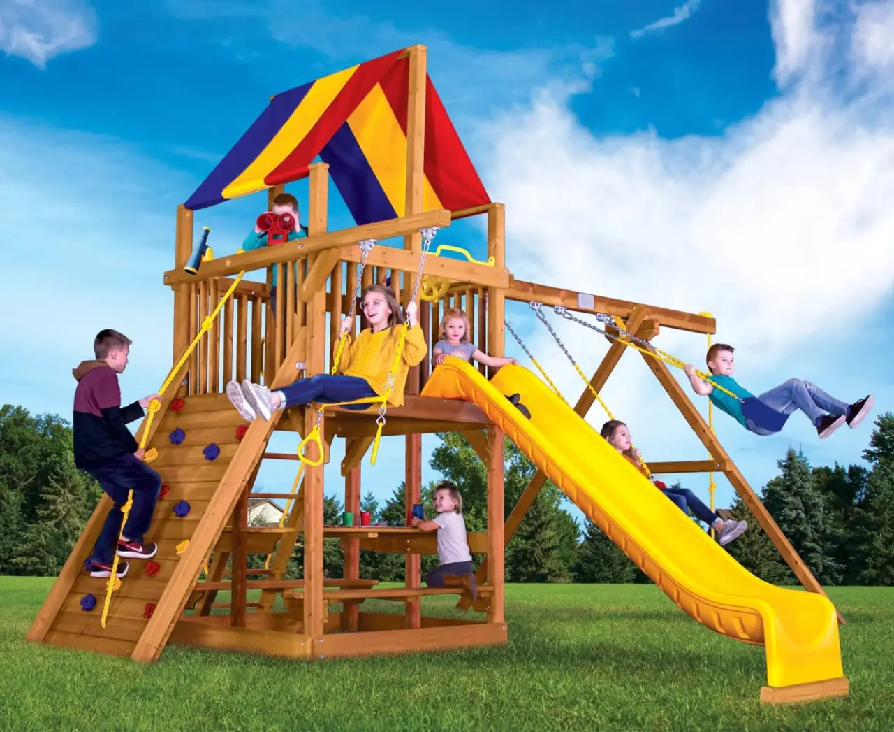 Sunshine Clubhouse Pkg II Feature Model Rainbow Play Systems thumbnail