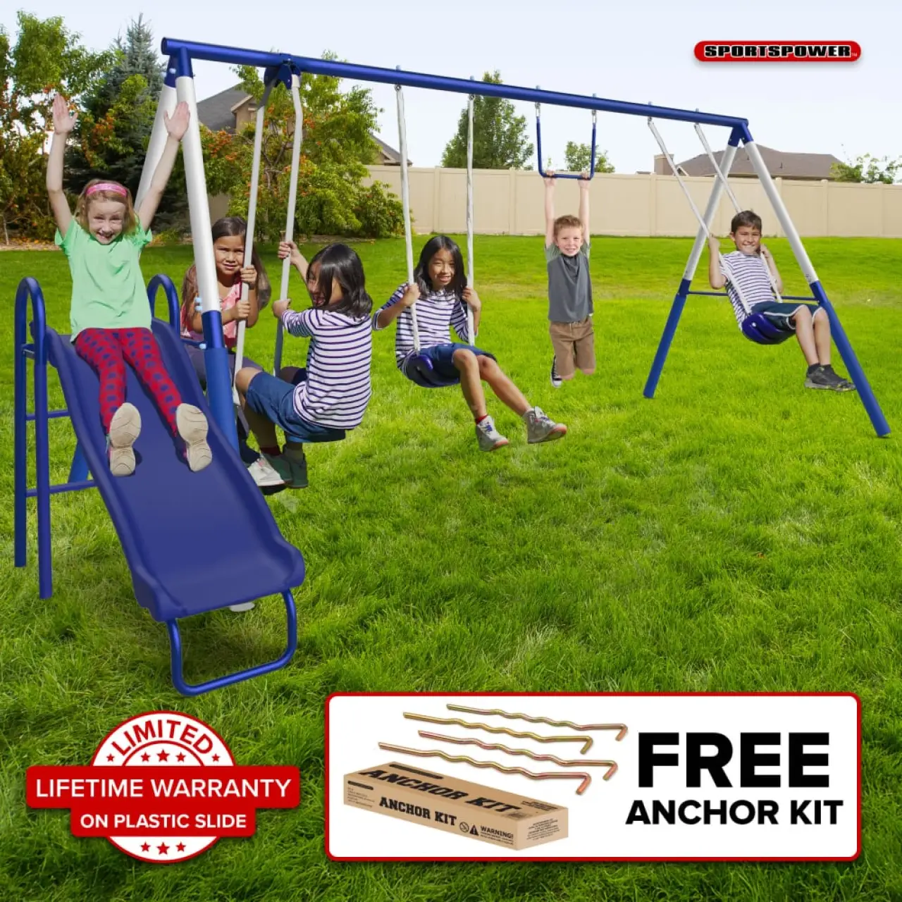 Arcadia Metal Swing Set Sportspower thumbnail