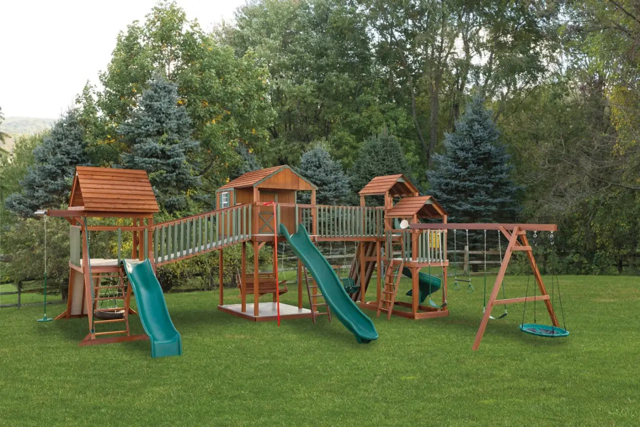 The Highlander Green Tree Swing Sets thumbnail