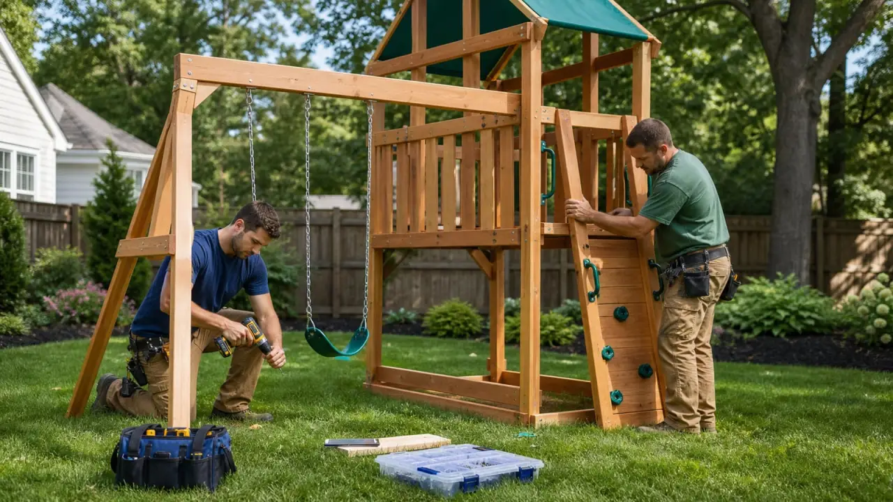 Hire an expert swing set installation crew in Rochester NY
