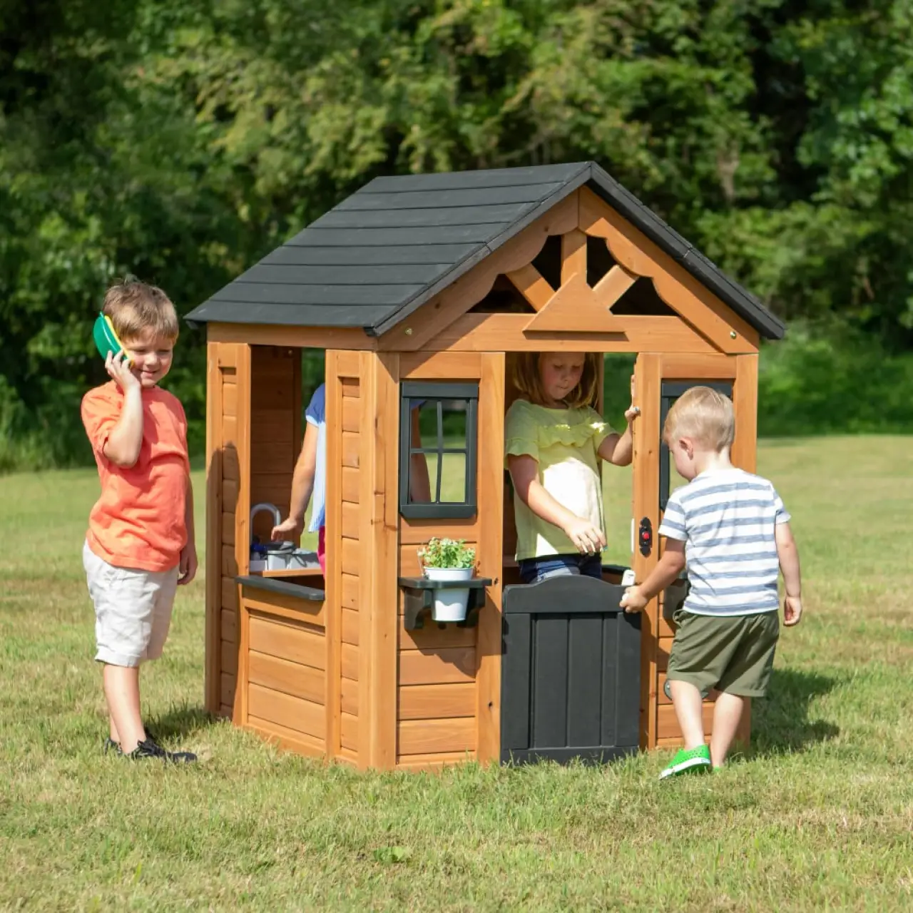 Little Country Workshop Playhouse Backyard Discovery thumbnail