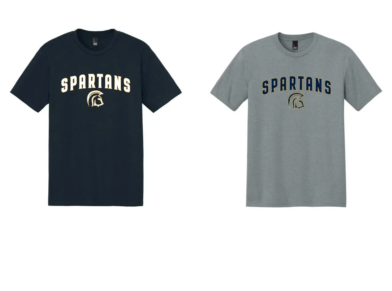 DM130-Arched Spartans Tri-Blend Tee