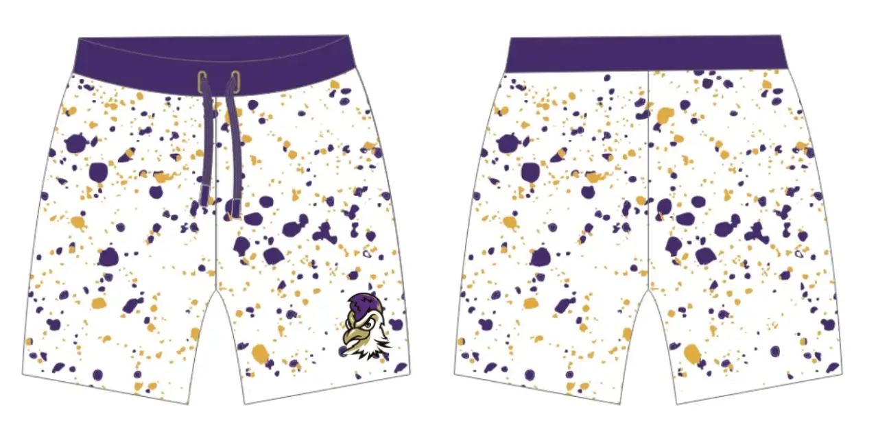 White Splatter Shorts