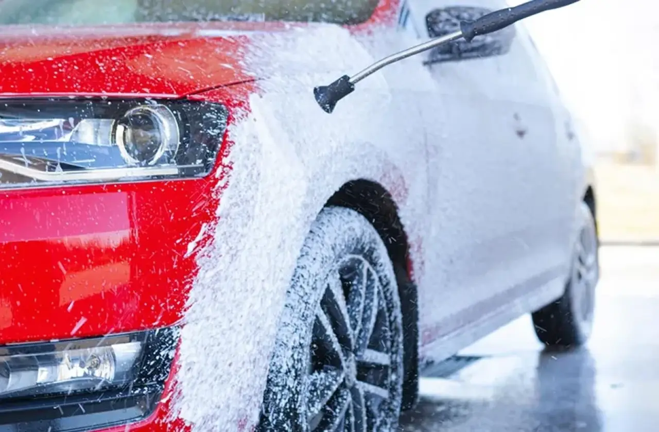 A freshly washed car at CK's Car Wash