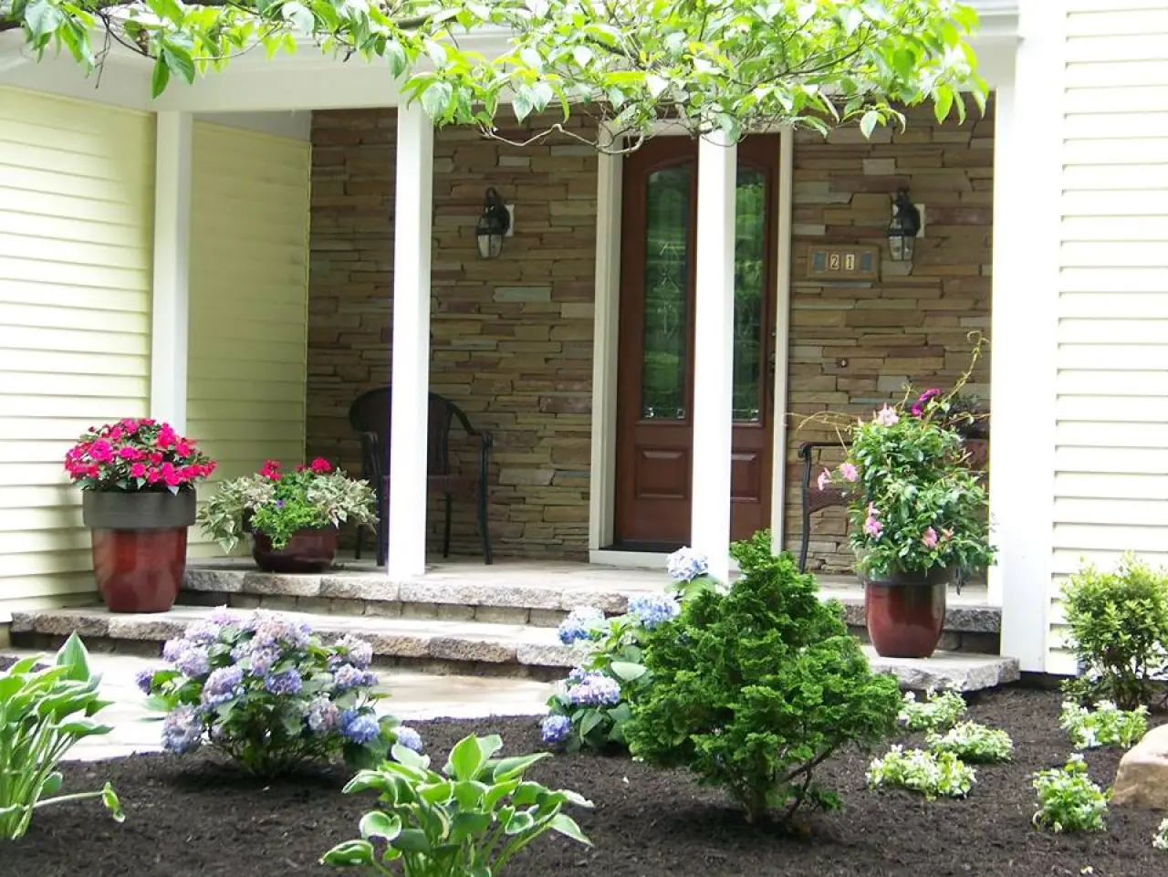 front porch with outdoor tile
