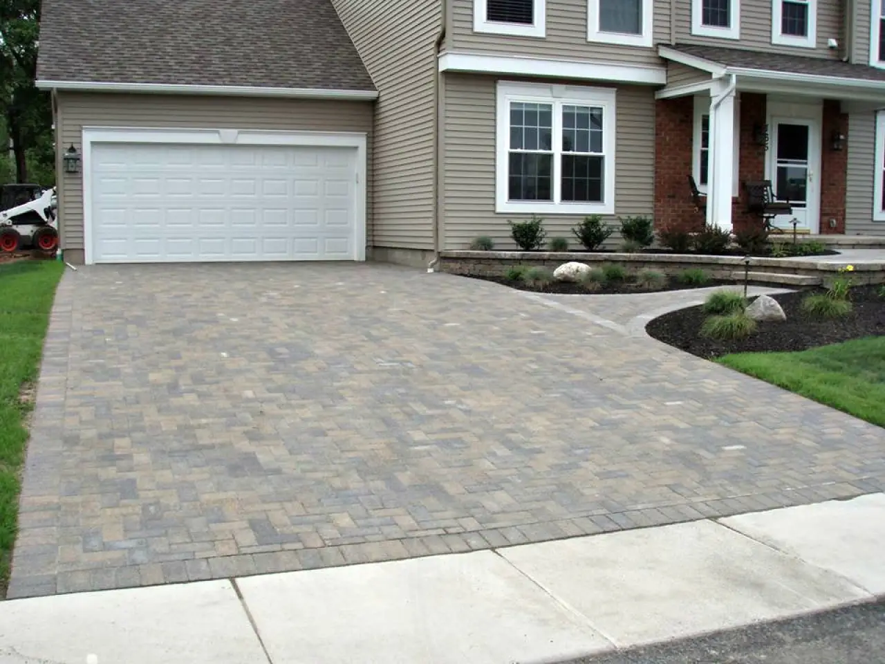 freshly paved driveway