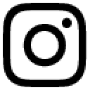 black and white Instagram logo featuring a camera icon inside a rounded square