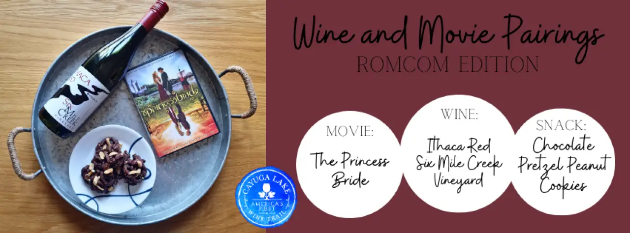 A Perfect Pairing: The Princess Bride, Chocolate Pretzel Peanut Cookies, and Six Mile Creek Red Wine