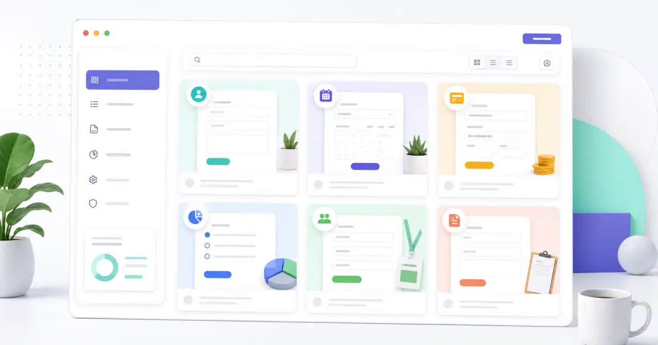 Ready-made form templates gallery for launching online forms in Maxforms
