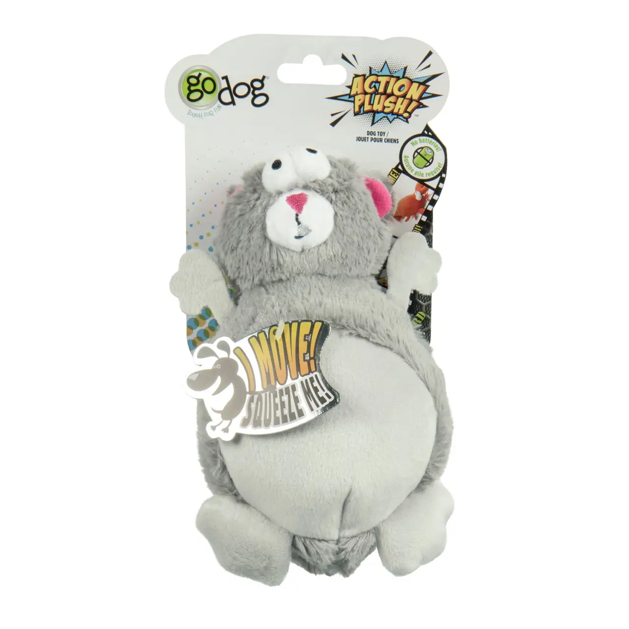 GoDog Action Sqk Squirrel Gry
