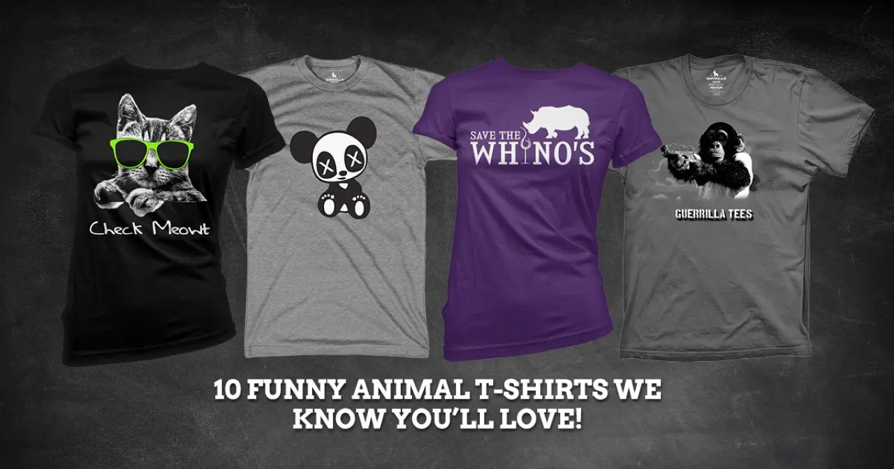 10 Adorably Funny Animal Graphic Tee Shirts