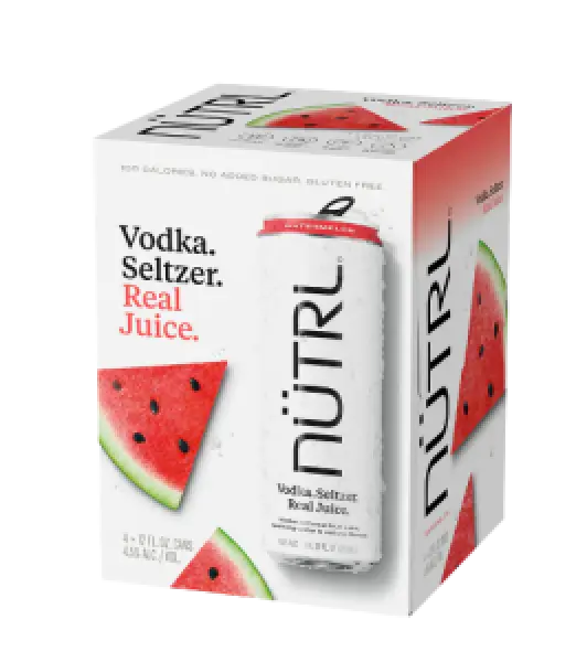 Nütrl Vodka Seltzer Watermelon 4Pk 12oz Cans
