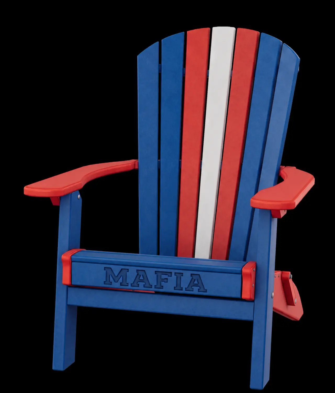 Red white and blue Adirondack chair — Big Game Bundle by ADK Guys