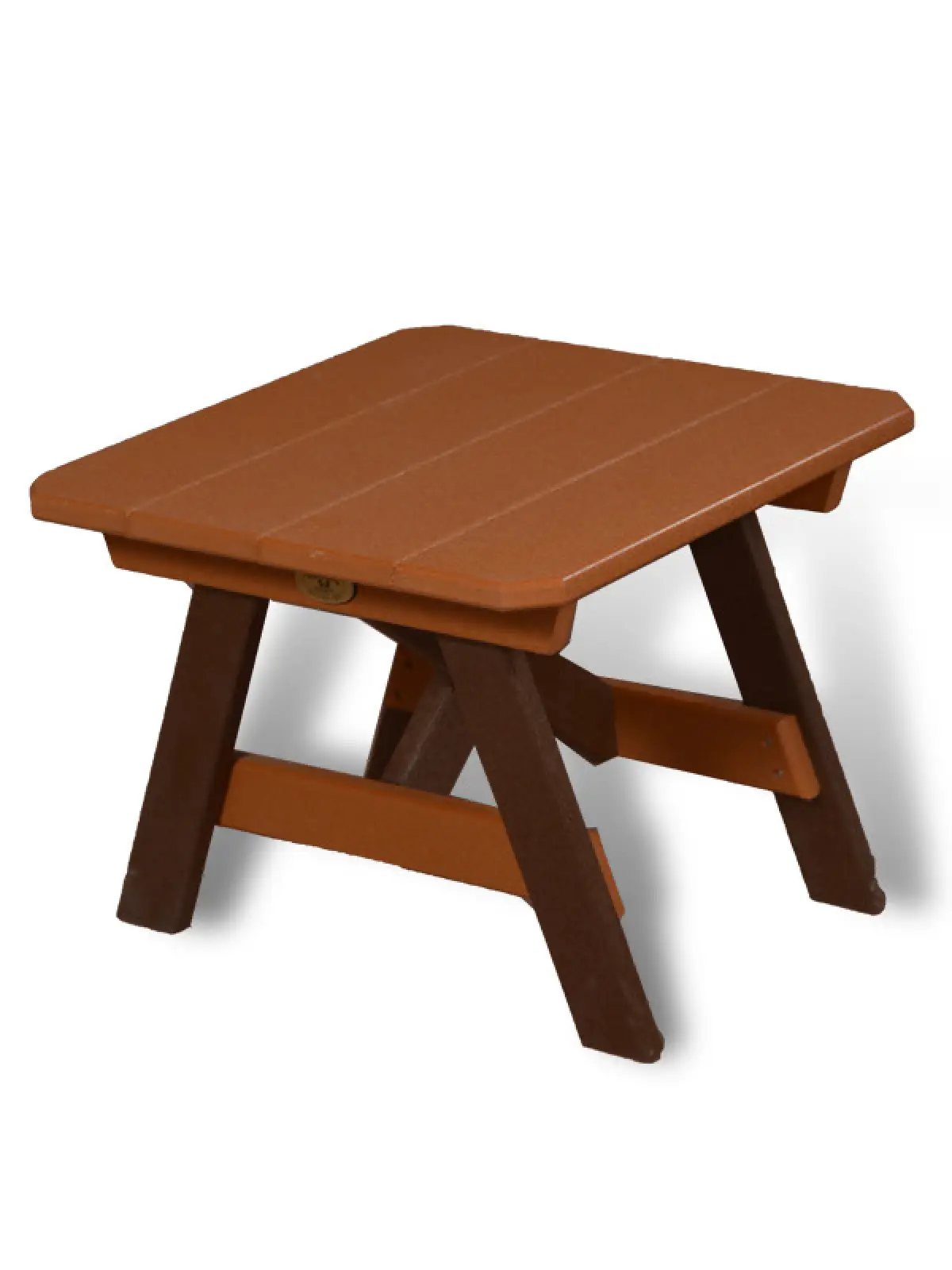 Cedar Colored Poly-Lumber Side Table