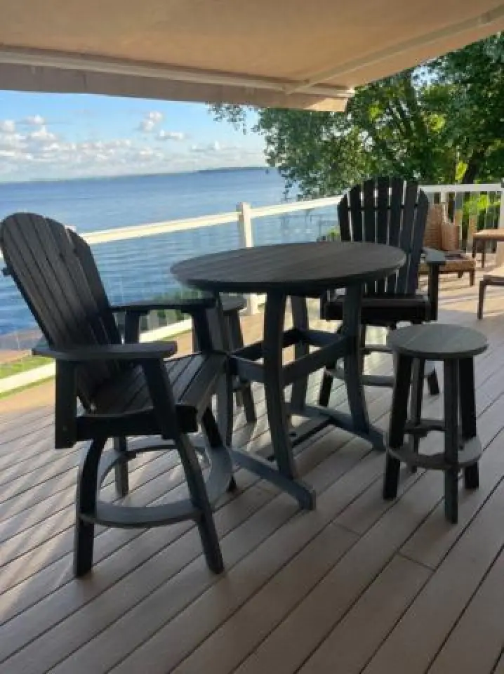 adirondack chairs and round table