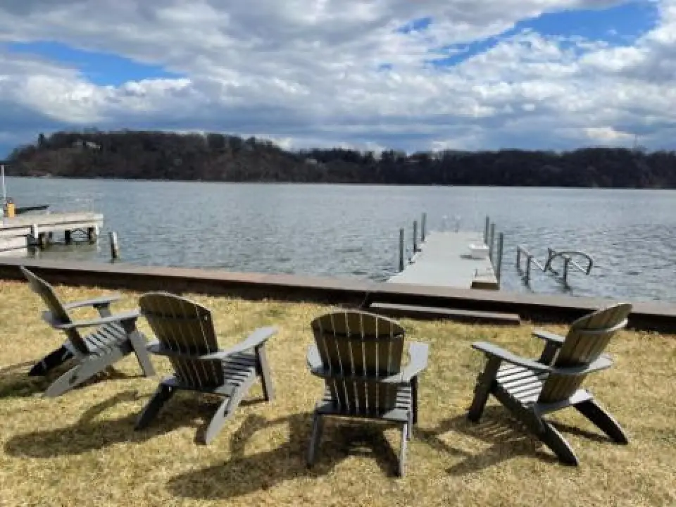 adirondack chairs lakeside