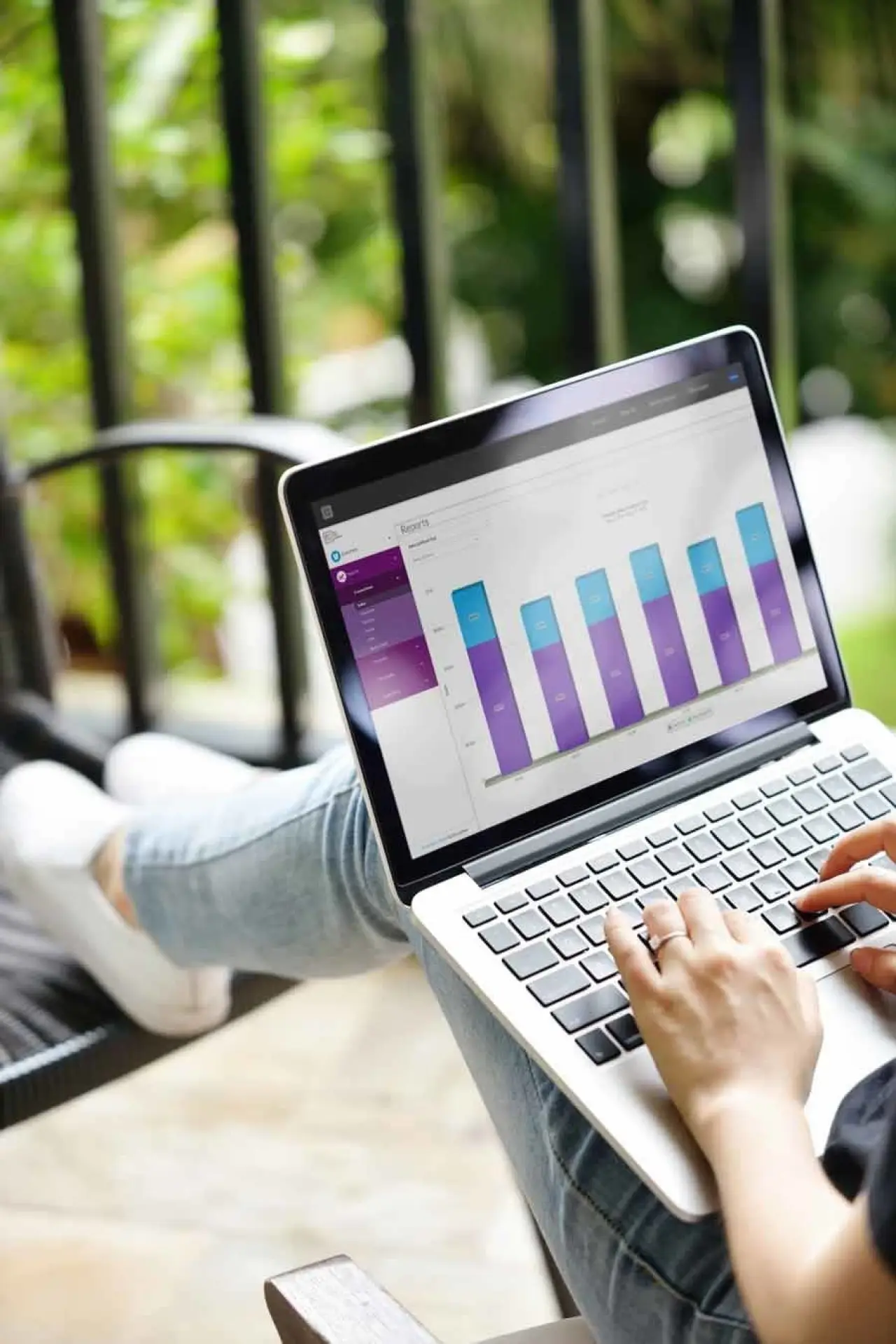 app card software on a laptop