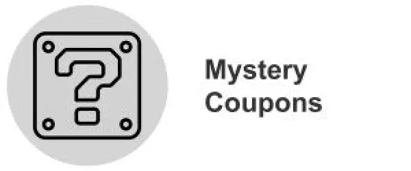 question mark icon "mystery coupons"