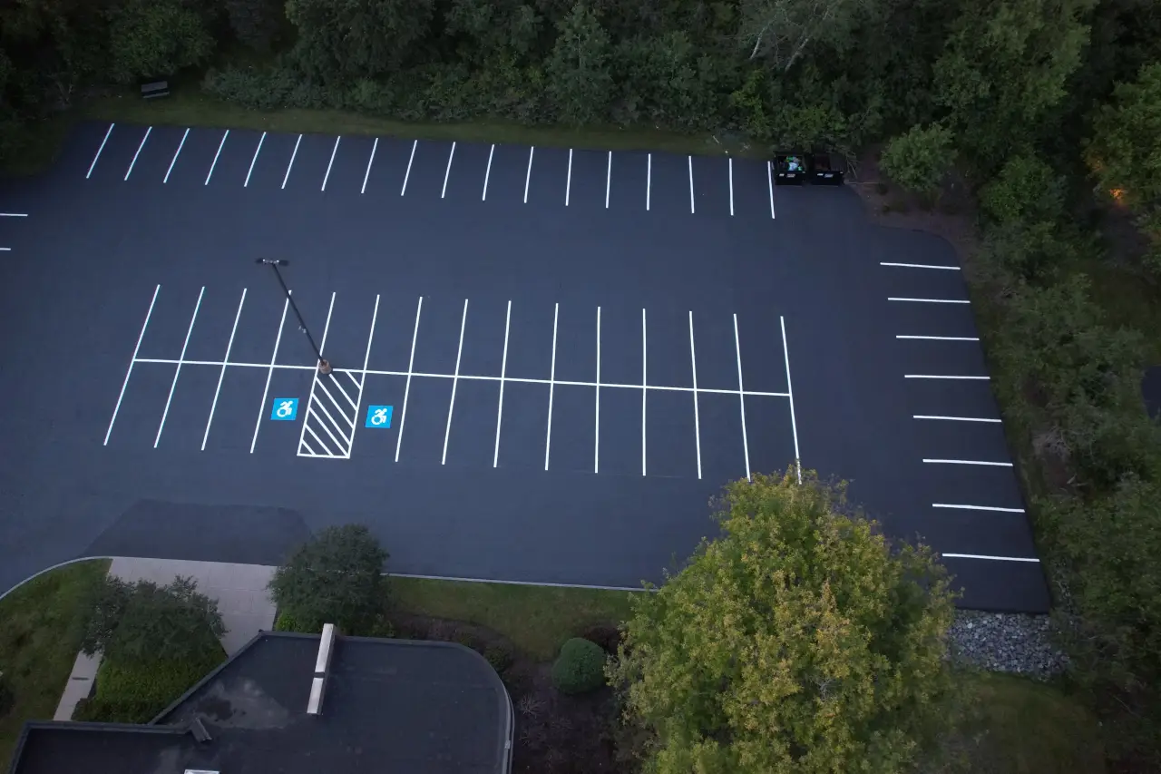 Sealcoat business parking lot in Syracuse NY