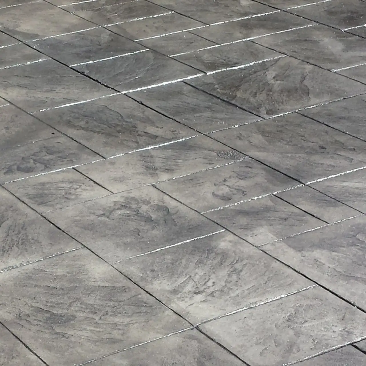 A close-up image of slate flooring.