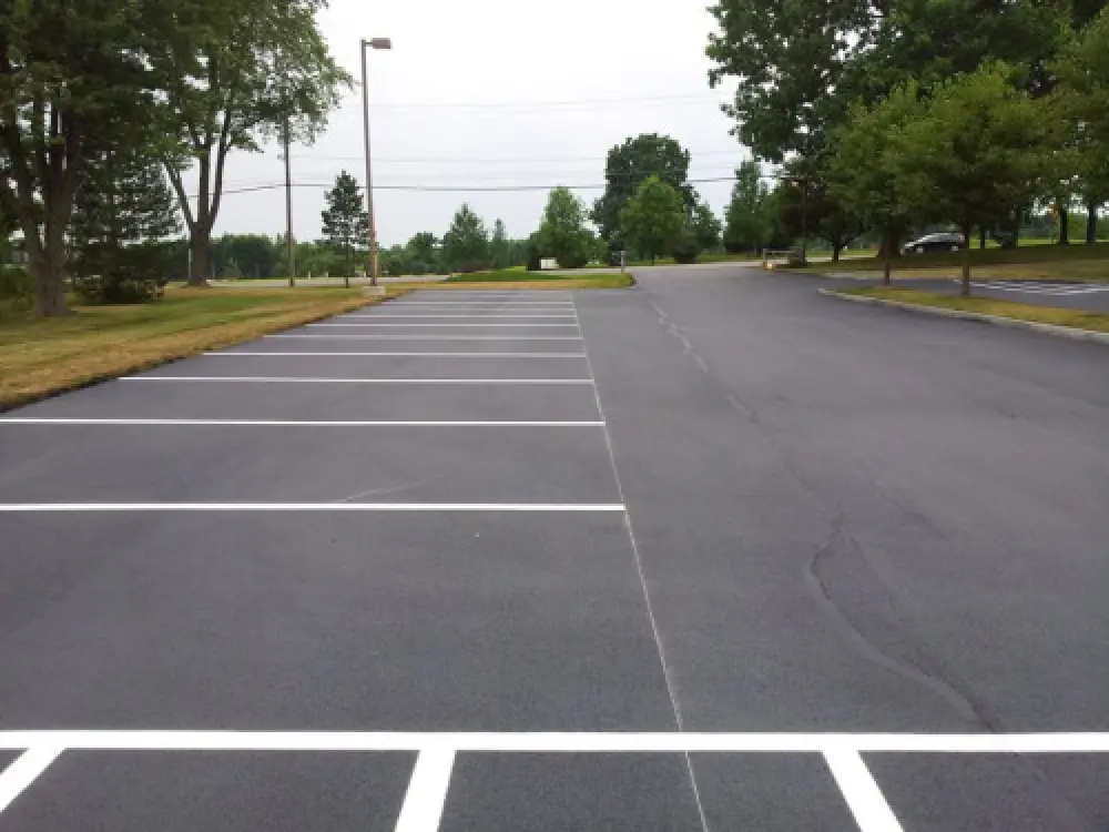 Parking lot line striping project