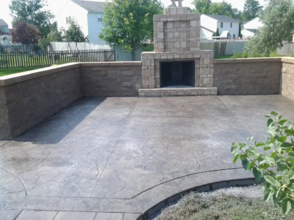 Finished concrete patio project