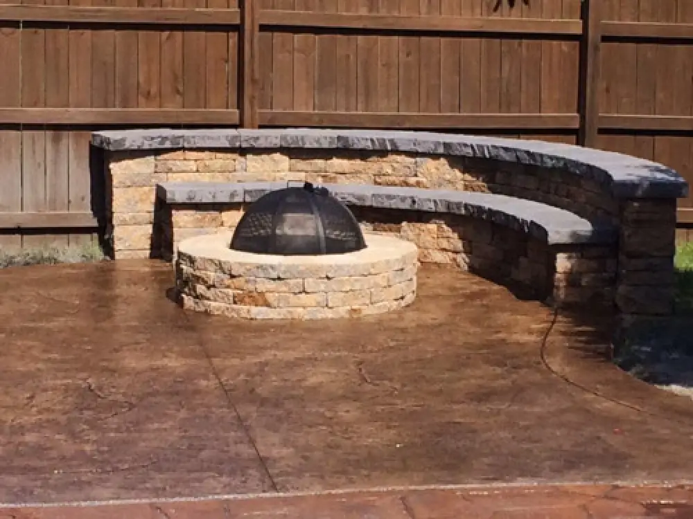 Concrete patio construction detail
