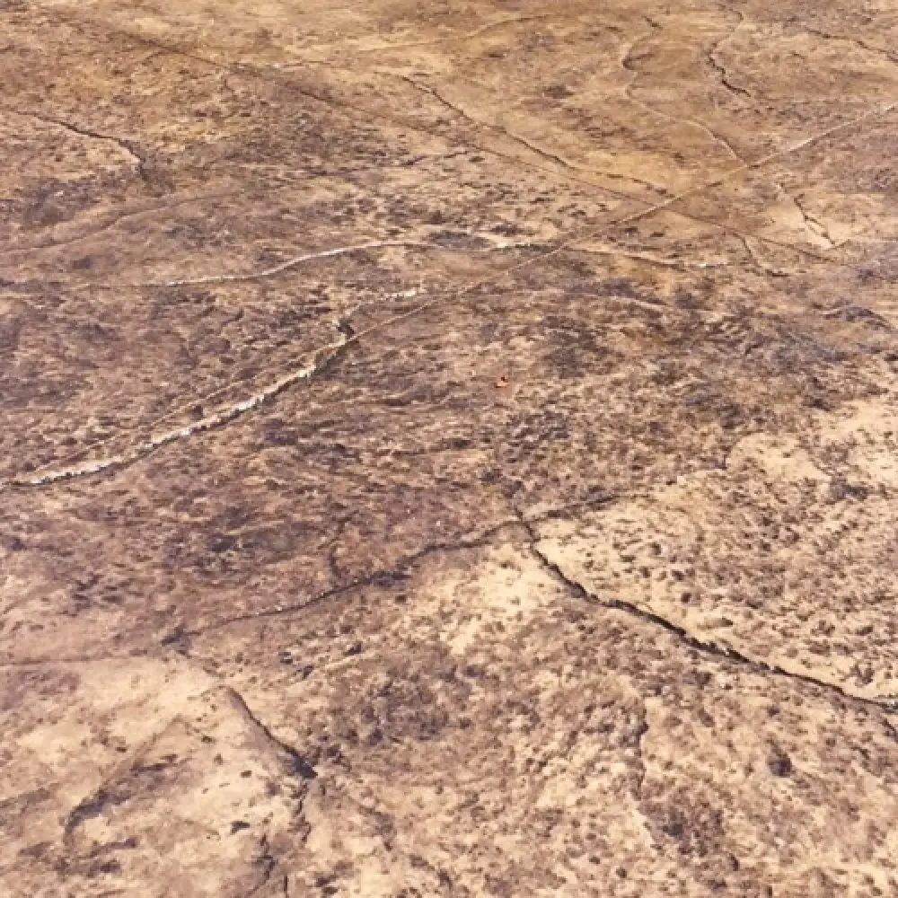 Bristol brown textured stone stamped concrete sample