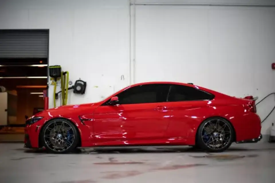 2018 BMW M4 Competition high performance coupe side view