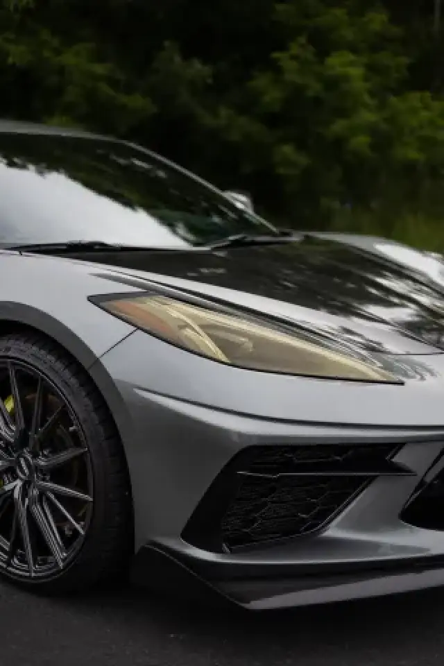 2022 Chevrolet Corvette C8 performance cockpit steering wheel detail