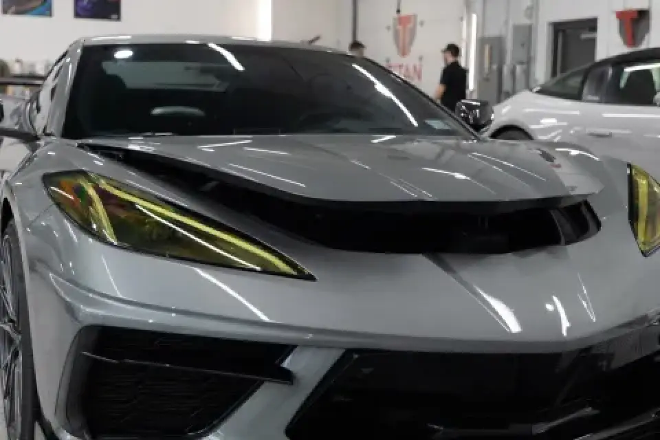 black 2022 Chevrolet Corvette C8 luxury performance sports car exterior