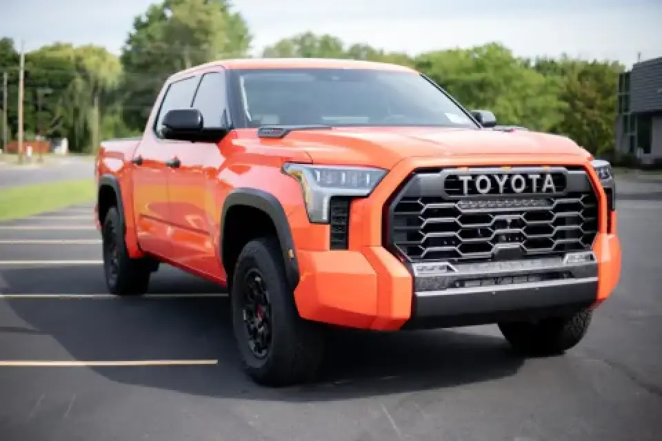 Front view of 2022 Toyota Tundra TRD Pro with paint protection film installed