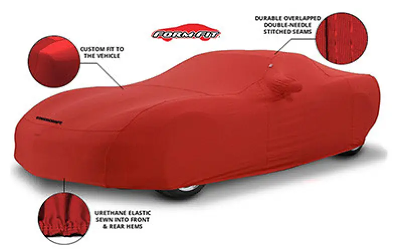 form fit red car cover
