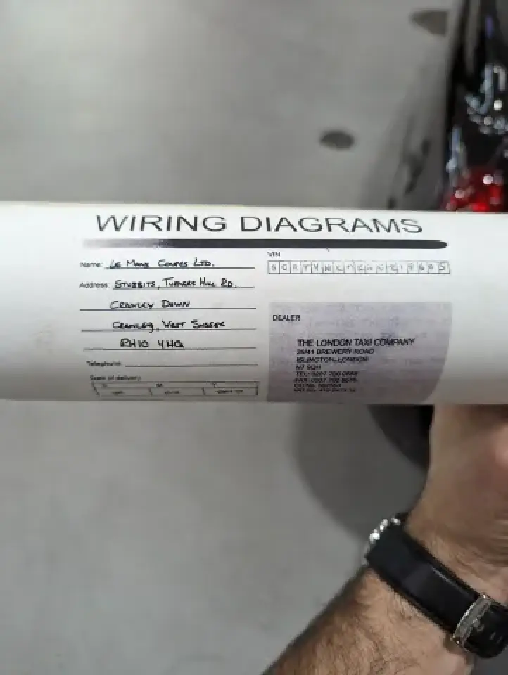 London taxi wiring diagram documentation tube detail