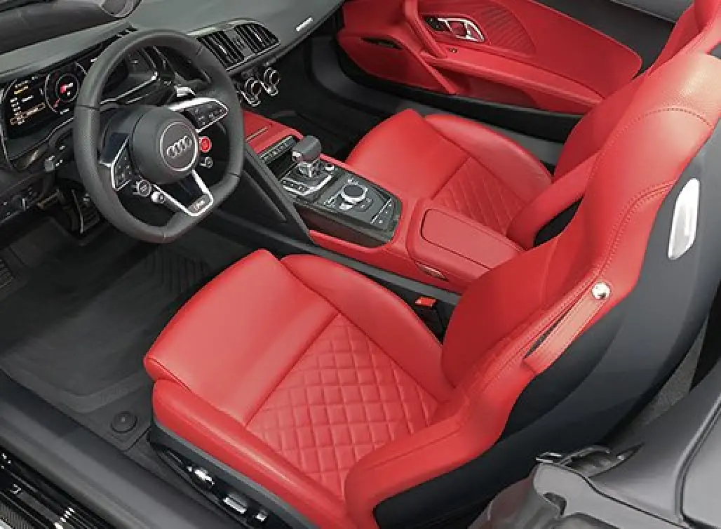 red leather car seats audi