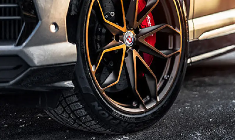 wheel attached to a car