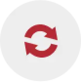 Red circular arrow icon, indicating refresh or reload, on a light gray background.