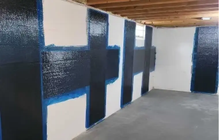 Stabl-Wall on the walls of a basement.