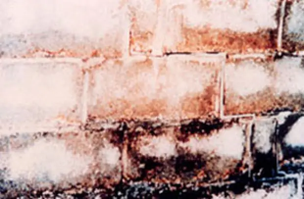 A close-up of a brick wall